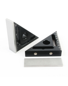 45 Degree Aluminium Magnetic Triangle Pocket Square Ruler 